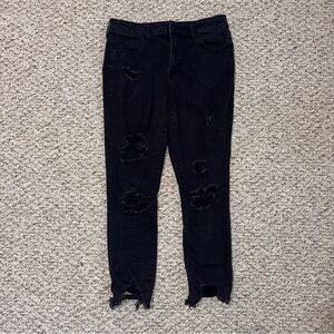 SO Black Distressed Ripped Denim Jeans, Size 13/31 W